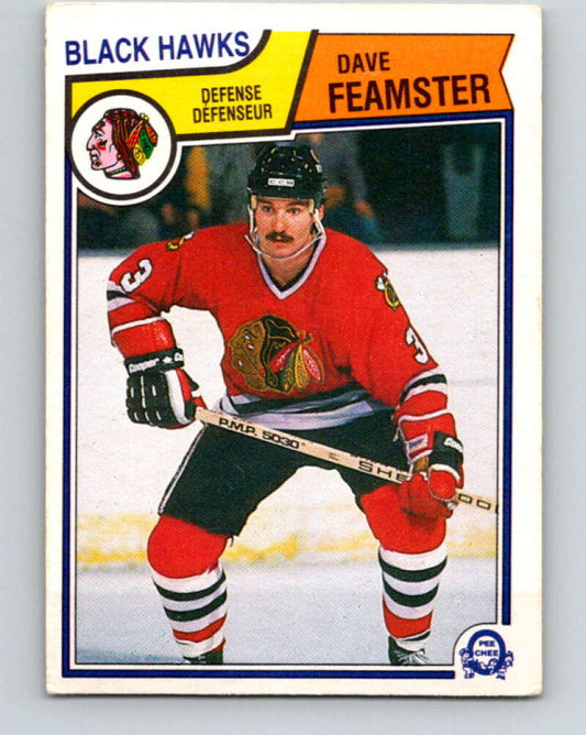 1983-84 O-Pee-Chee #100 Dave Feamster  RC Rookie Blackhawks  V27024
