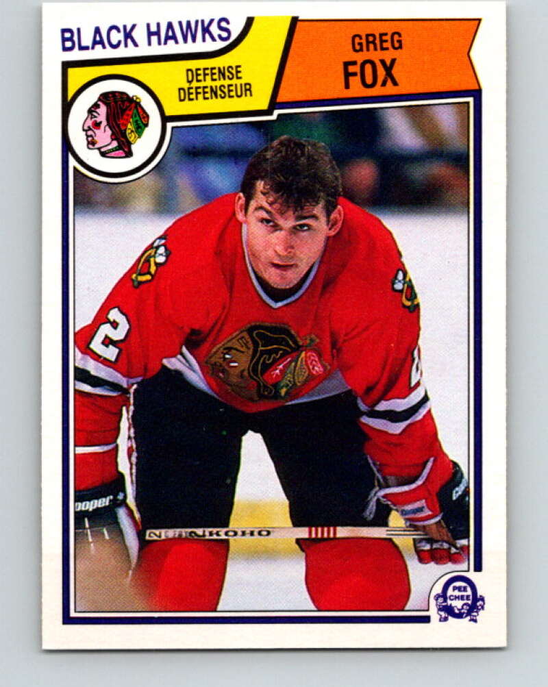 1983-84 O-Pee-Chee #101 Greg Fox  Chicago Blackhawks  V27026