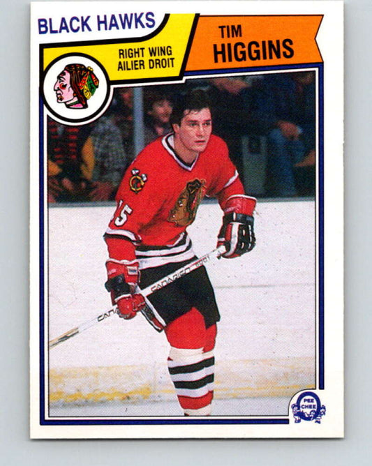 1983-84 O-Pee-Chee #104 Tim Higgins  Chicago Blackhawks  V27037