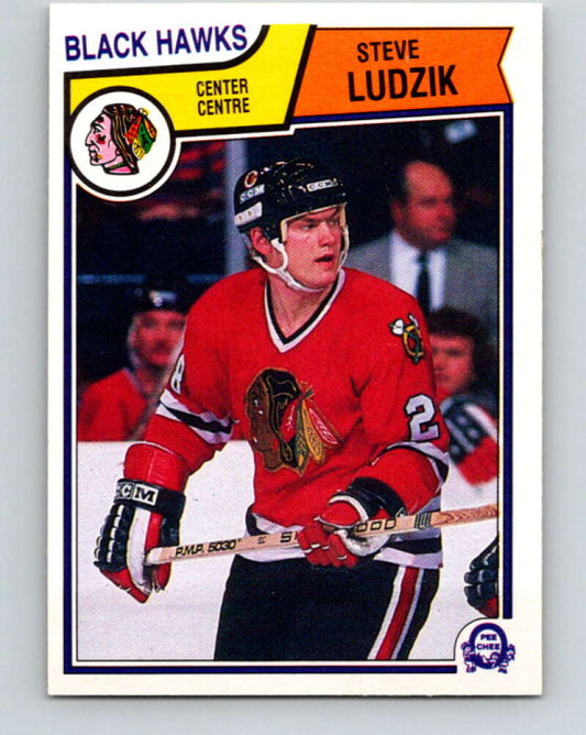 1983-84 O-Pee-Chee #106 Steve Ludzik UER  RC Rookie Blackhawks  V27041