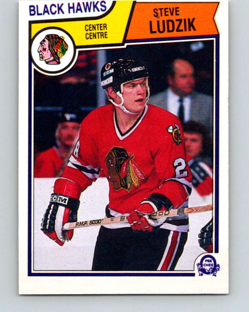 1983-84 O-Pee-Chee #106 Steve Ludzik UER  RC Rookie Blackhawks  V27042