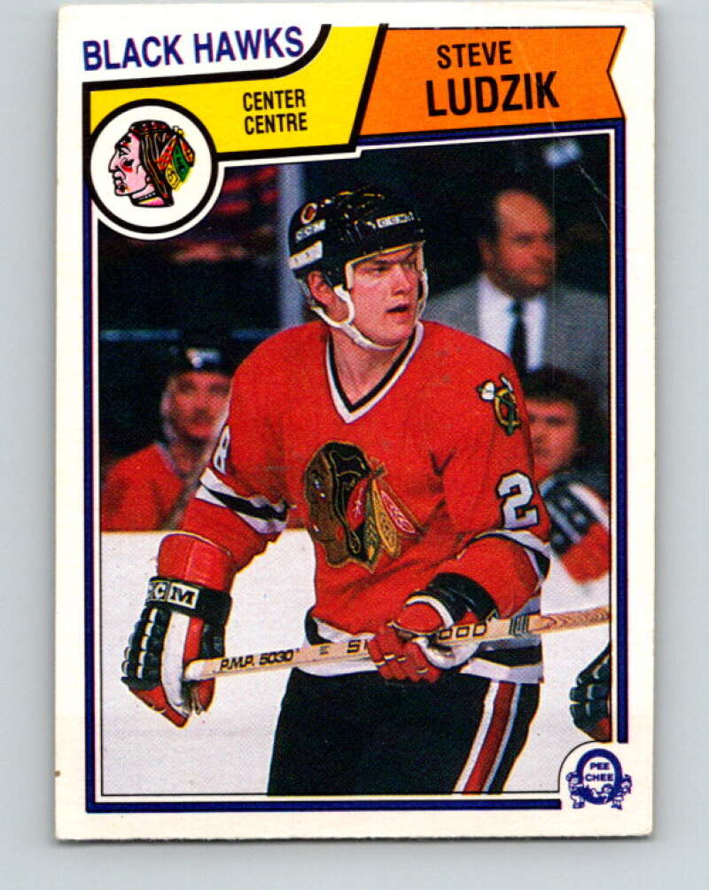 1983-84 O-Pee-Chee #106 Steve Ludzik UER RC Rookie Blackhawks  V27044