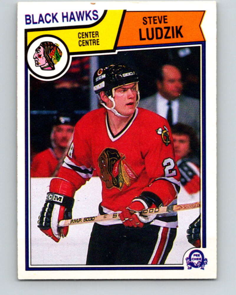 1983-84 O-Pee-Chee #106 Steve Ludzik UER RC Rookie Blackhawks  V27045