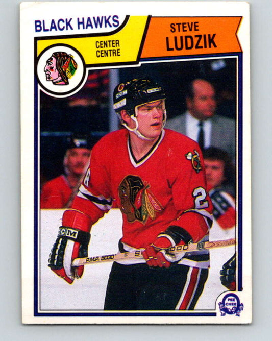 1983-84 O-Pee-Chee #106 Steve Ludzik UER RC Rookie Blackhawks  V27046