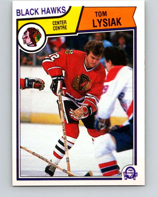 1983-84 O-Pee-Chee #107 Tom Lysiak  Chicago Blackhawks  V27048