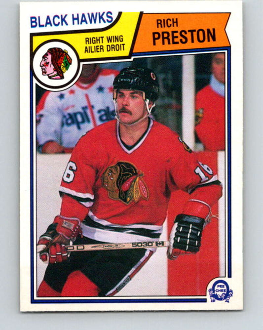 1983-84 O-Pee-Chee #110 Rich Preston  Chicago Blackhawks  V27062