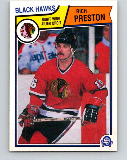 1983-84 O-Pee-Chee #110 Rich Preston  Chicago Blackhawks  V27063