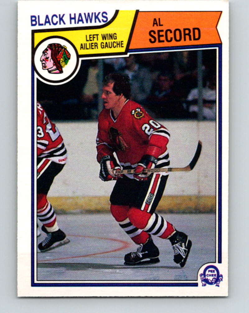 1983-84 O-Pee-Chee #112 Al Secord  Chicago Blackhawks  V27072