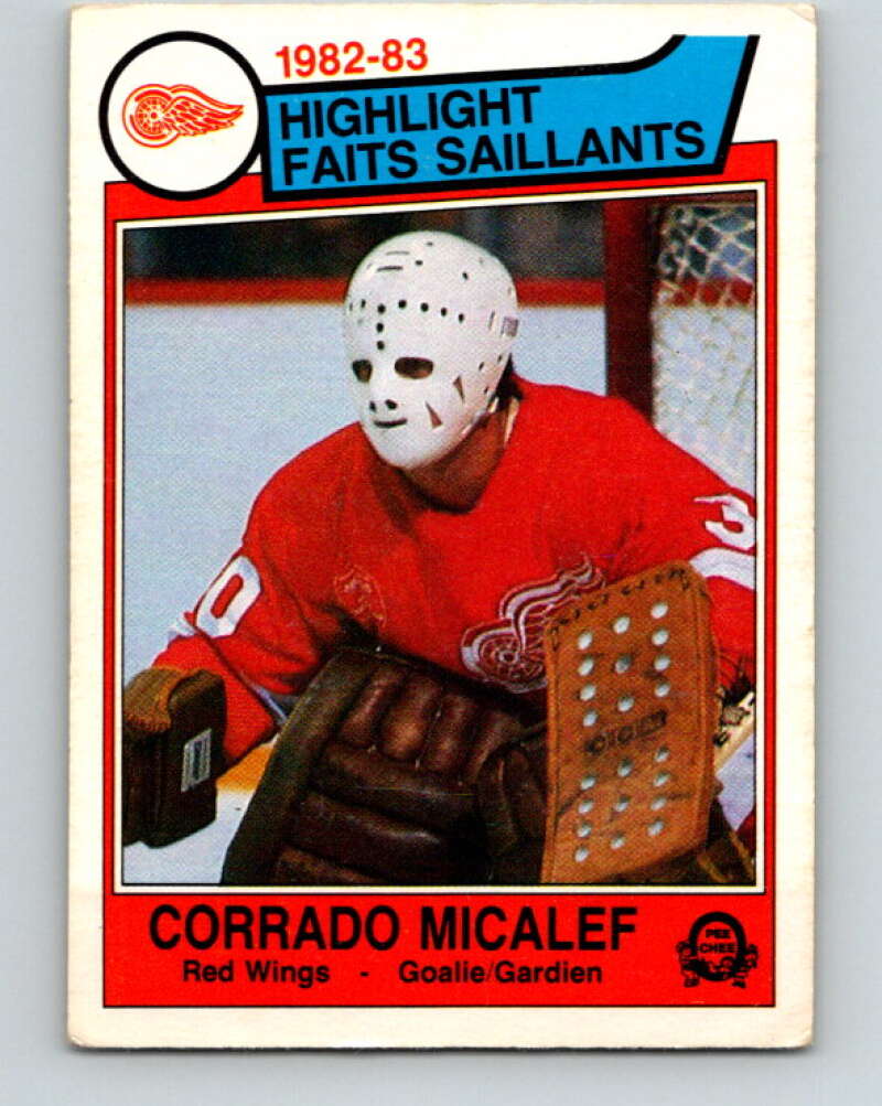 1983-84 O-Pee-Chee #116 Corrado Micalef HL  Detroit Red Wings  V27083