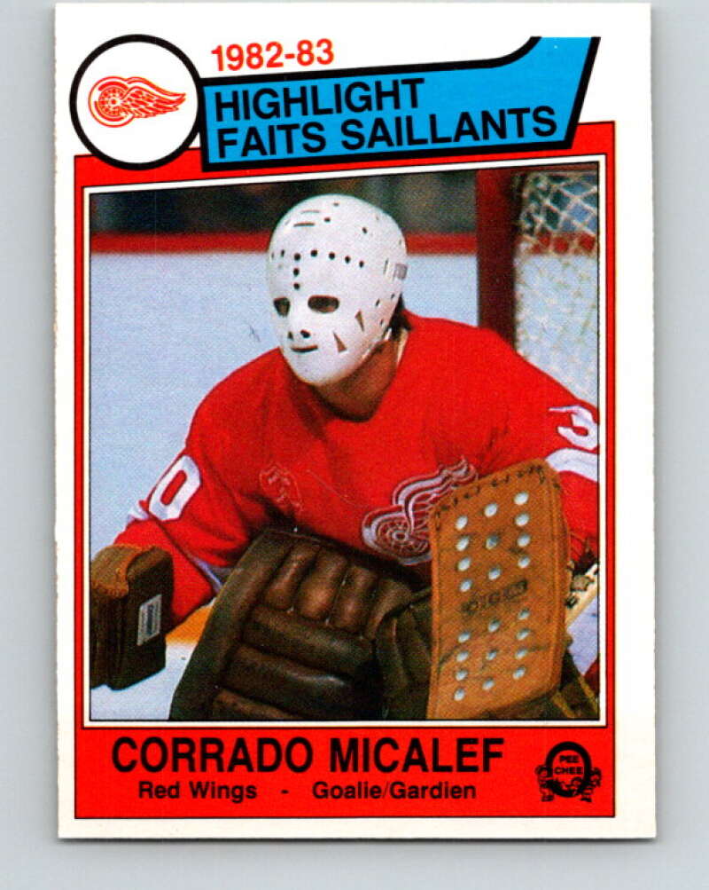 1983-84 O-Pee-Chee #116 Corrado Micalef HL  Detroit Red Wings  V27085