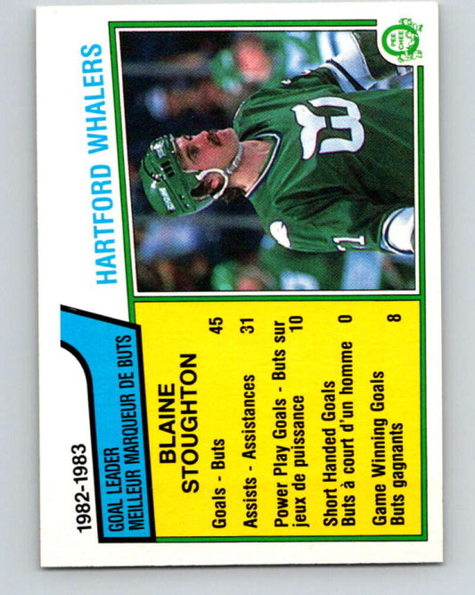 1983-84 O-Pee-Chee #135 Blaine Stoughton TL  Hartford Whalers  V27162