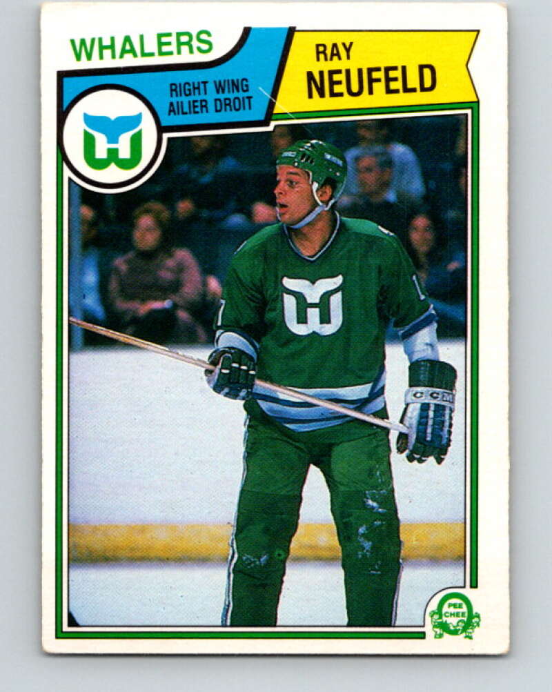 1983-84 O-Pee-Chee #144 Ray Neufeld  RC Rookie Hartford Whalers  V27194