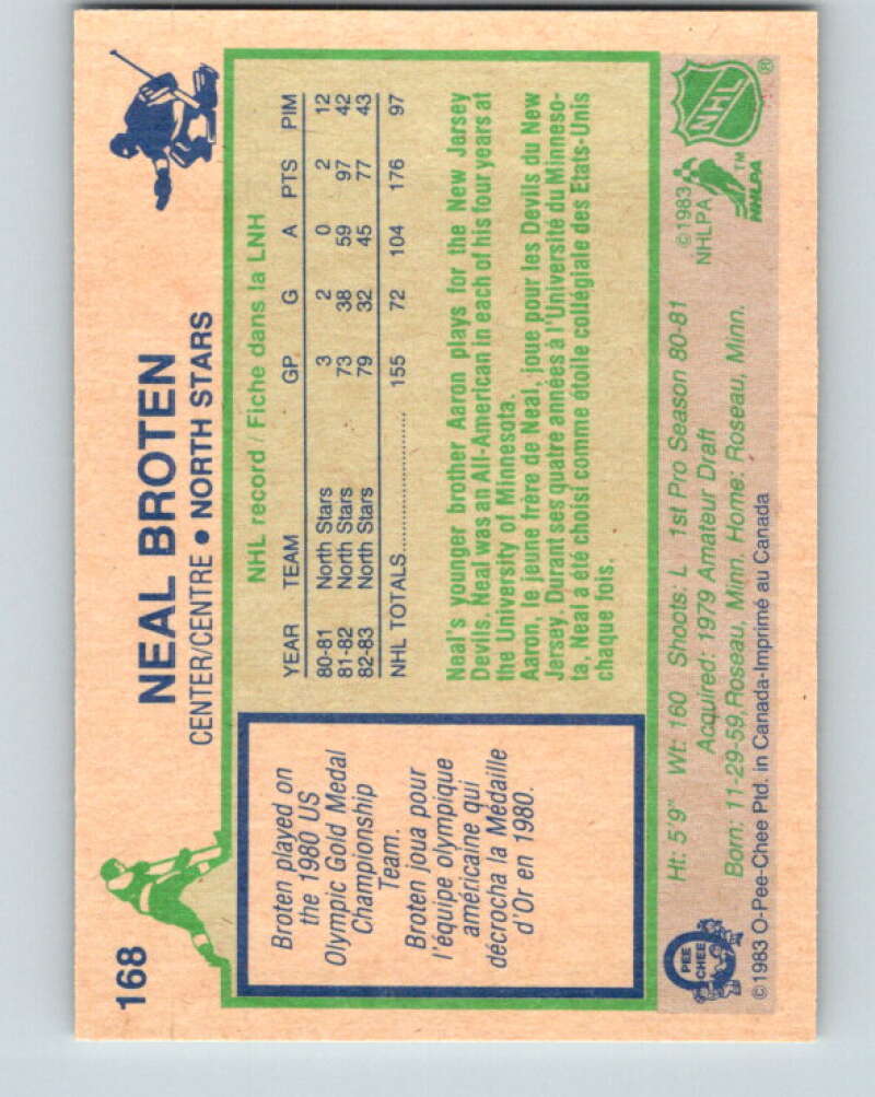 1983-84 O-Pee-Chee #166 Don Beaupre  Minnesota North Stars  V25949