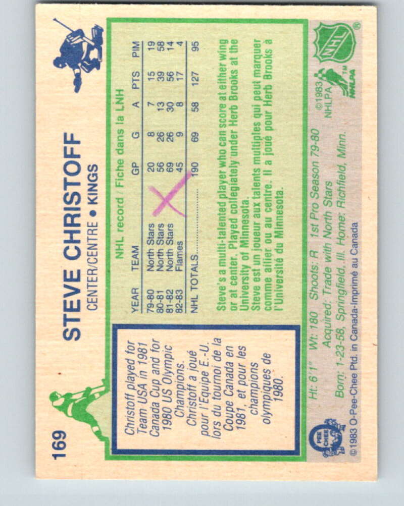 1983-84 O-Pee-Chee #169 Steve Christoff  Los Angeles Kings  V27262