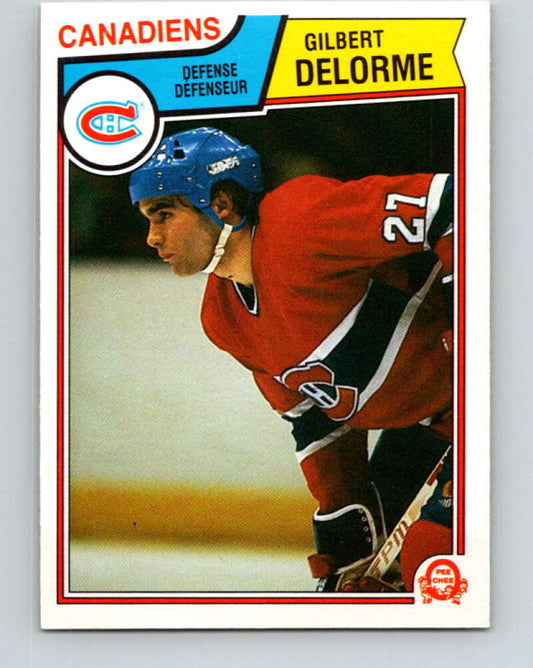 1983-84 O-Pee-Chee #186 Gilbert Delorme  RC Rookie Canadiens  V27337