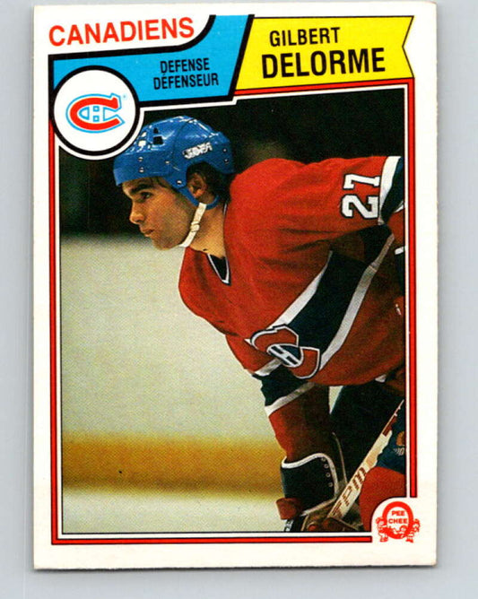 1983-84 O-Pee-Chee #186 Gilbert Delorme  RC Rookie Canadiens  V27338