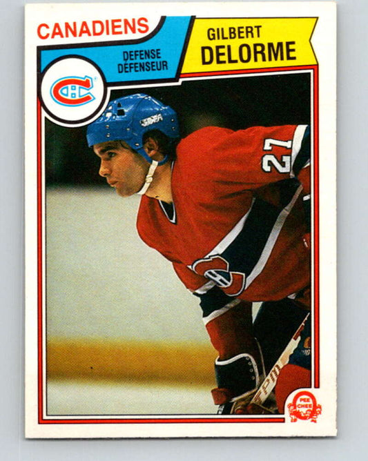 1983-84 O-Pee-Chee #186 Gilbert Delorme  RC Rookie Canadiens  V27339