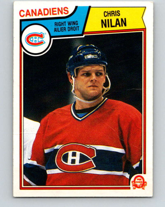 1983-84 O-Pee-Chee #194 Chris Nilan  RC Rookie Montreal Canadiens  V27359