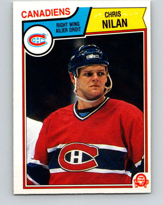 1983-84 O-Pee-Chee #194 Chris Nilan  RC Rookie Montreal Canadiens  V27360