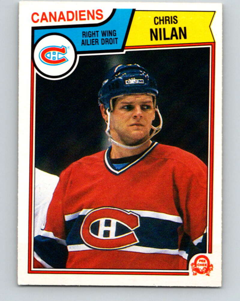 1983-84 O-Pee-Chee #194 Chris Nilan  RC Rookie Montreal Canadiens  V27361