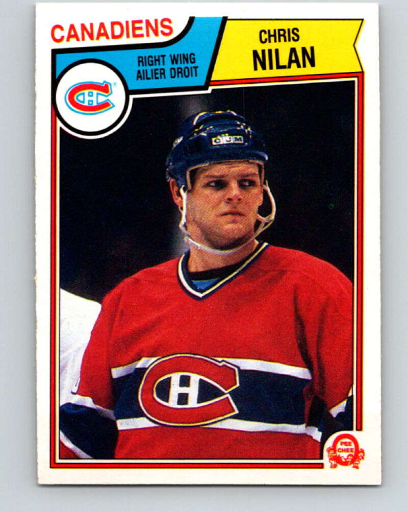 1983-84 O-Pee-Chee #194 Chris Nilan  RC Rookie Montreal Canadiens  V27362