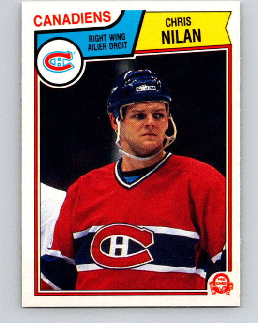 1983-84 O-Pee-Chee #194 Chris Nilan  RC Rookie Montreal Canadiens  V27364