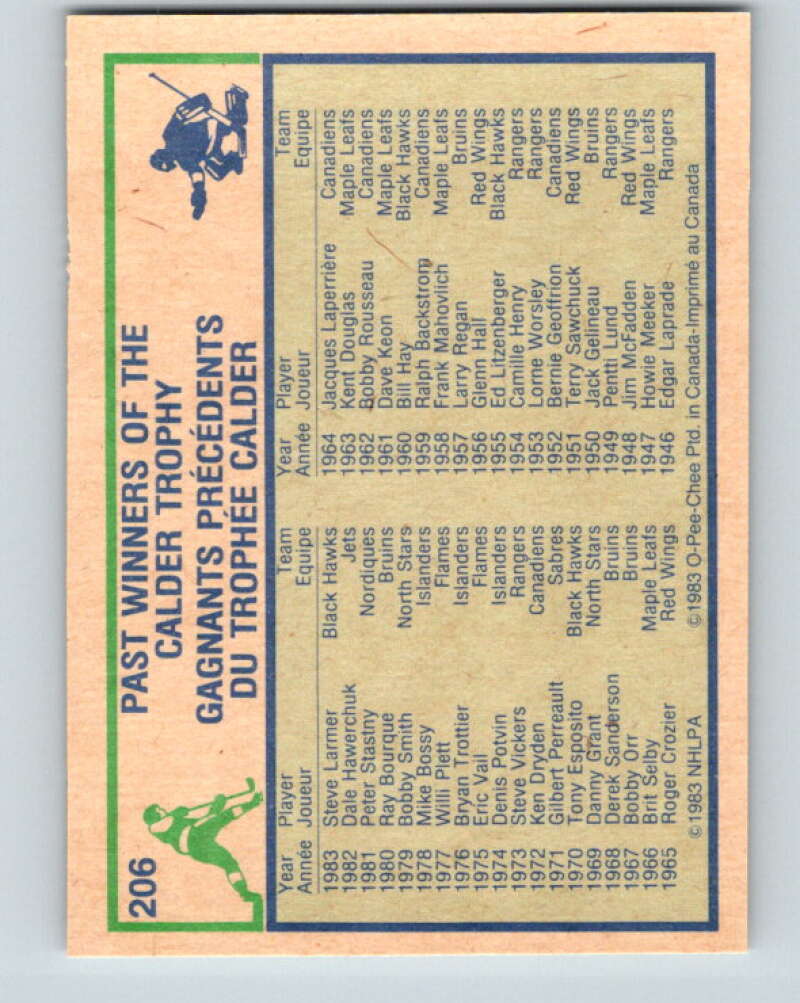 1983-84 O-Pee-Chee #206 Steve Larmer Blackhawks  V27397