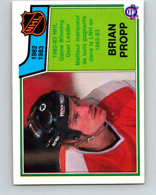 1983-84 O-Pee-Chee #218 Brian Propp LL  Philadelphia Flyers  V27418