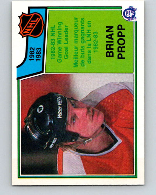 1983-84 O-Pee-Chee #218 Brian Propp LL  Philadelphia Flyers  V27419