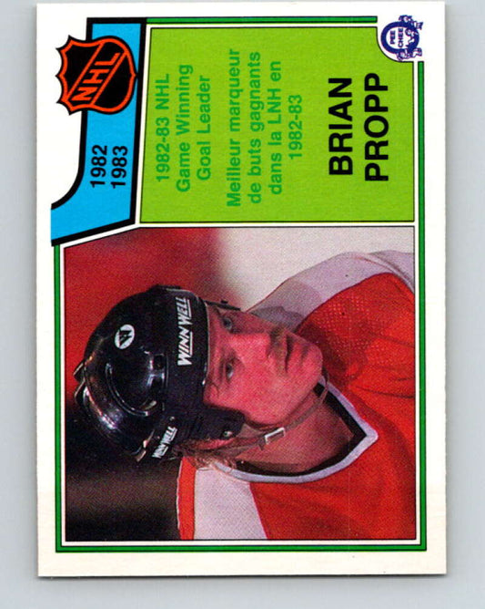 1983-84 O-Pee-Chee #218 Brian Propp LL  Philadelphia Flyers  V27421