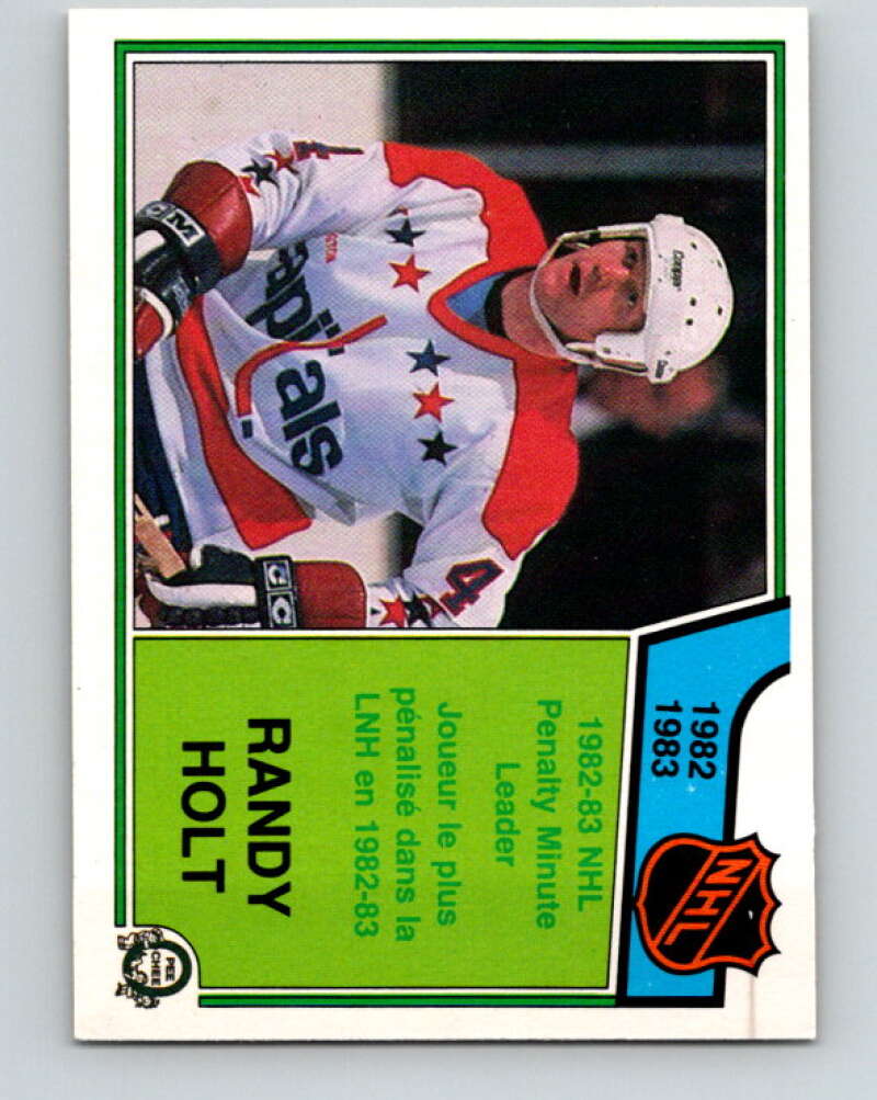 1983-84 O-Pee-Chee #220 Randy Holt LL  Washington Capitals  V27428