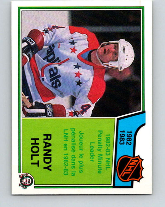 1983-84 O-Pee-Chee #220 Randy Holt LL  Washington Capitals  V27429