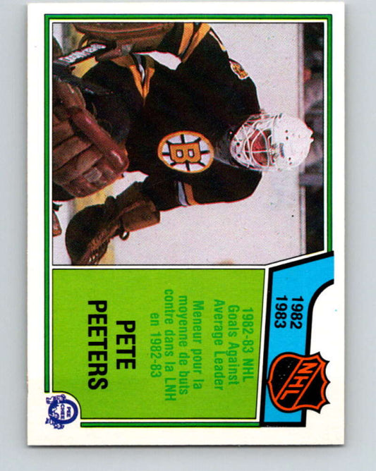 1983-84 O-Pee-Chee #221 Pete Peeters LL  Boston Bruins  V27430