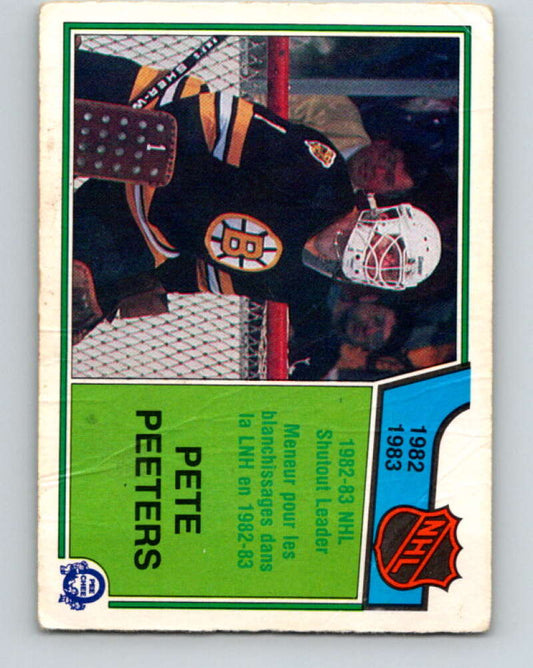 1983-84 O-Pee-Chee #222 Pete Peeters LL  Boston Bruins  V27431
