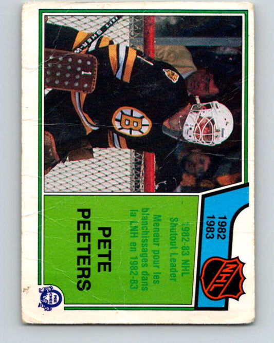 1983-84 O-Pee-Chee #222 Pete Peeters LL  Boston Bruins  V27432