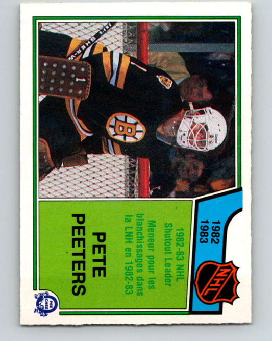 1983-84 O-Pee-Chee #222 Pete Peeters LL  Boston Bruins  V27433