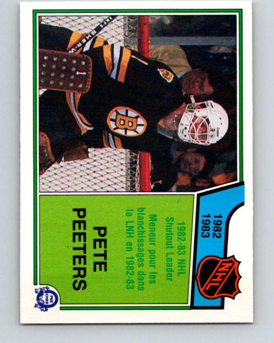 1983-84 O-Pee-Chee #222 Pete Peeters LL  Boston Bruins  V27434