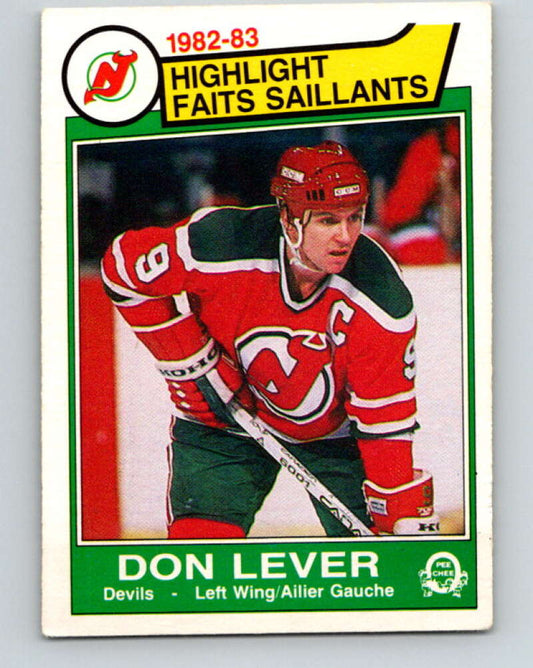 1983-84 O-Pee-Chee #224 Don Lever HL  New Jersey Devils  V27439