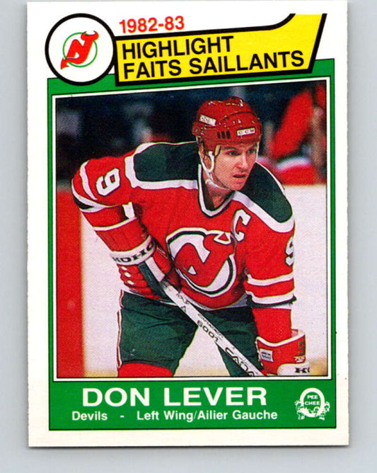 1983-84 O-Pee-Chee #224 Don Lever HL  New Jersey Devils  V27441