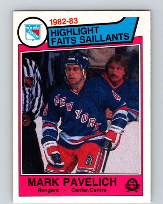 1983-84 O-Pee-Chee #239 Mark Pavelich HL  New York Rangers  V27503