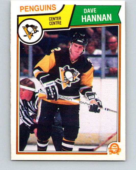 1983-84 O-Pee-Chee #281 Dave Hannan  RC Rookie Penguins  V27653