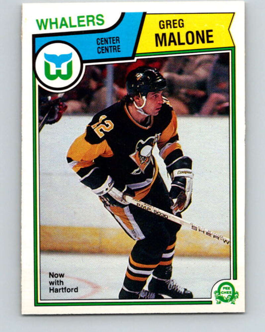 1983-84 O-Pee-Chee #284 Greg Malone  Hartford Whalers  V27663