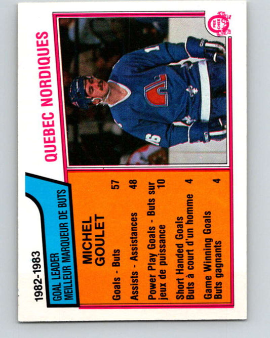 1983-84 O-Pee-Chee #287 Michel Goulet TL  Quebec Nordiques  V27673