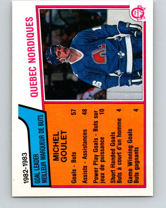 1983-84 O-Pee-Chee #287 Michel Goulet TL  Quebec Nordiques  V27674