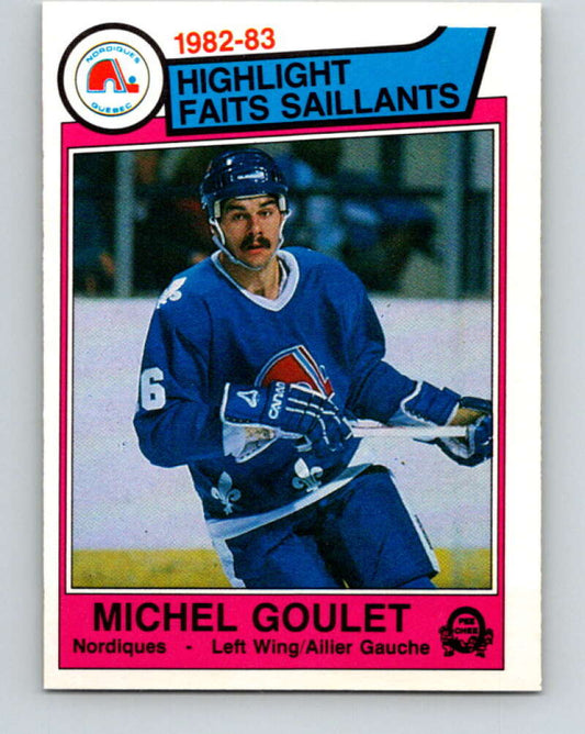 1983-84 O-Pee-Chee #288 Michel Goulet HL  Quebec Nordiques  V27676
