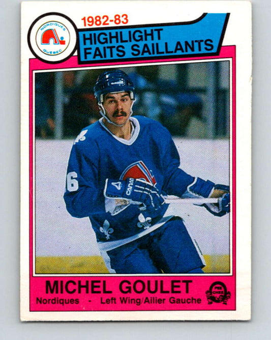 1983-84 O-Pee-Chee #288 Michel Goulet HL  Quebec Nordiques  V27677