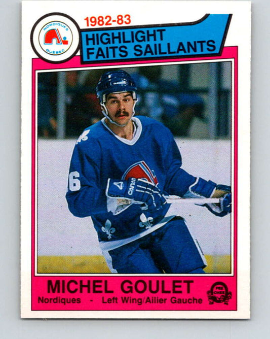 1983-84 O-Pee-Chee #288 Michel Goulet HL  Quebec Nordiques  V27679