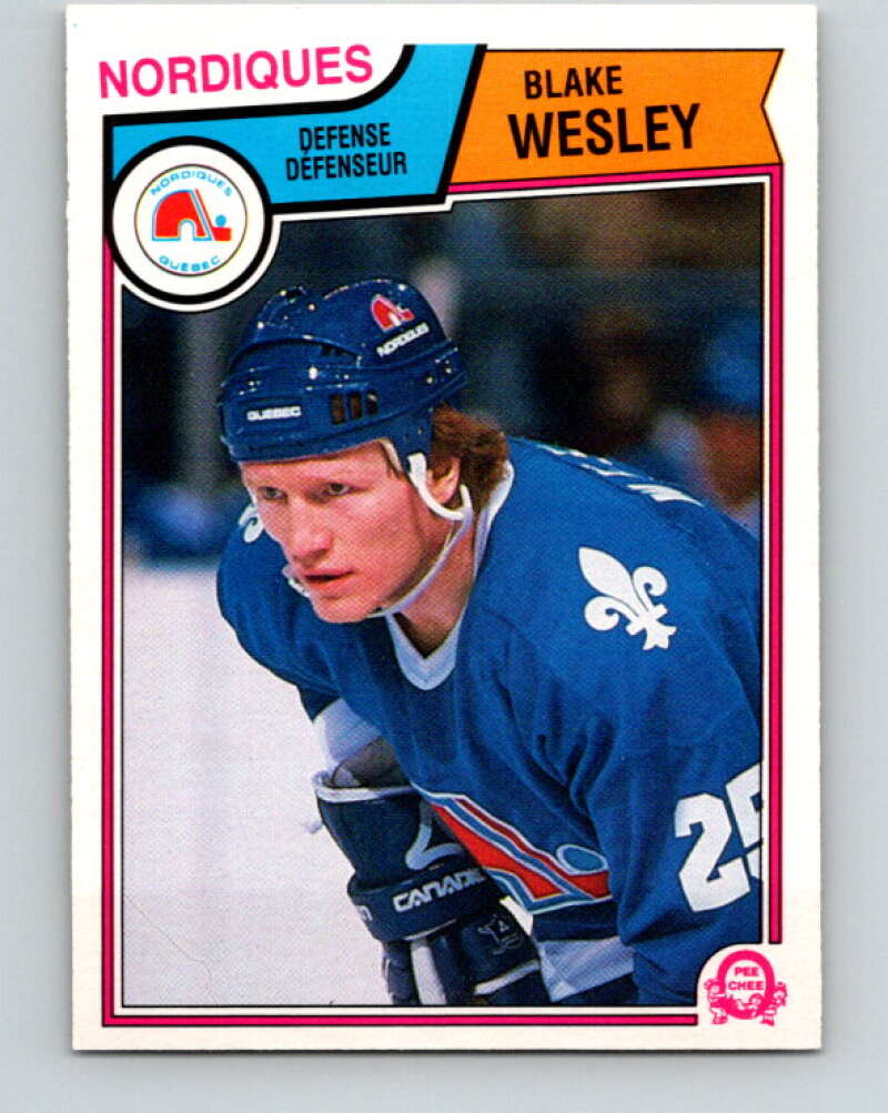 1983-84 O-Pee-Chee #307 Blake Wesley UER  Quebec Nordiques  V27747