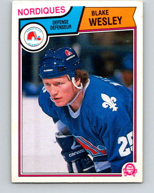 1983-84 O-Pee-Chee #307 Blake Wesley UER  Quebec Nordiques  V27748