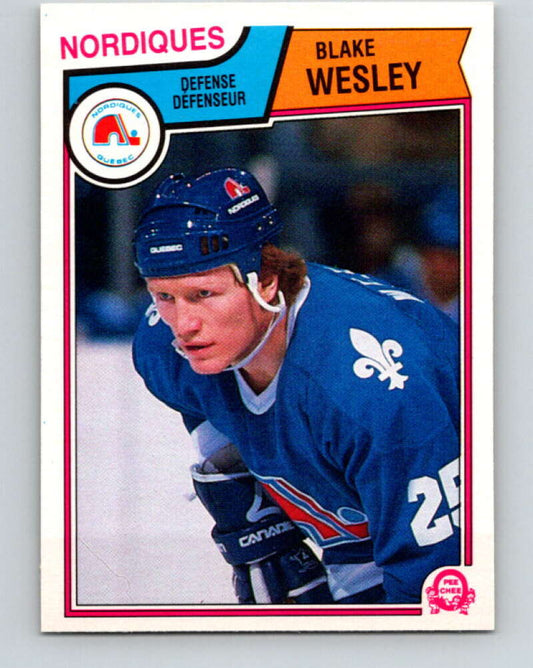 1983-84 O-Pee-Chee #307 Blake Wesley UER  Quebec Nordiques  V27751